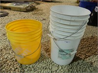 TWO 5GAL PLASTIC PAILS