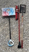 Snow Shovel, Square Shovel & Broom