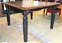 Nice Wood Pub Table with Painted Legs