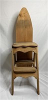 Vintage Wooden 3 Way Step Stool, Ironing Board &