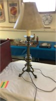 Brass Table lamp works 36” tall