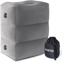 SAHEYER Inflatable Foot Rest  1 Pack (Gray)