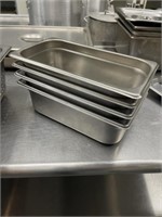 4 Stainless Steel 1/4 Pans
