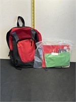 Backpack with elementary school supplies