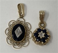 14K Gold Pendants with Stones