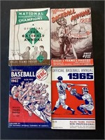 4 vintage 1940s-60s Official Baseball Annuals