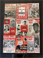 9 1960s Baseball Digest lot