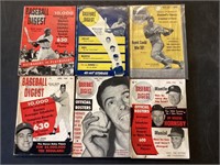 6 1950s Baseball Digest lot