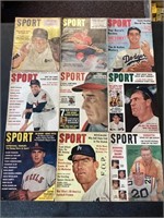 9 vintage Sport Magazine lot