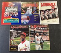 Vintage St. Louis Cardinals baseball magazines
