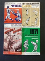 4 vintage Official Baseball Annuals