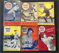 6 1940s Baseball Digest lot