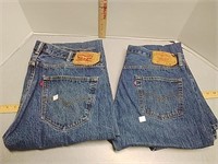Levi Strauss 501 mens jeans, 36 X 36 & 40 X 34