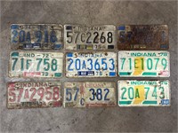 1972-78 Indiana License Plates