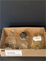 Box of Assorted Oil Lamps