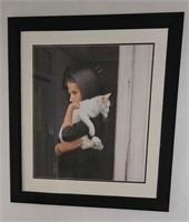 Child with Cat Print