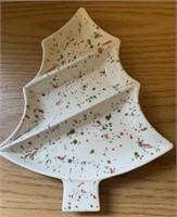 MCM Christmas Tree Divided Dish 11"