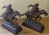 VTG Set of 2 Winchester Gun Rider Cast Iron