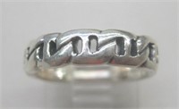 South West Sterling Silver Chain Interlock Ring
