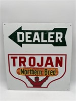Trojan Norther Bred seed corn tin sign