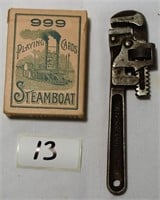 Winchester 6" pipe wrench, Steamboat playing cards