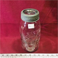 Large Crown Mason Jar (Vintage)
