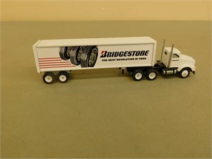 Bridgestone Metal Tractor & Trailer - 10" Long