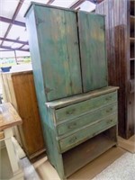 Antique?/Vintage Large Green Kitchen Cupboard