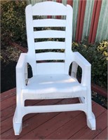 Outdoor Furniture, White Rocking Chair, Resin