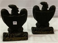 Pair of Lg. Cast Iron Eagle Design Bookends