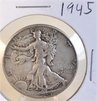 1945  Walking Liberty Silver Half Dollar