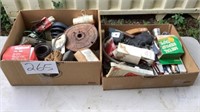 2 boxes wire, string, oil filter , tape measure ,