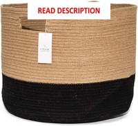 XXXL Woven Rope Storage Basket 13x21 inch