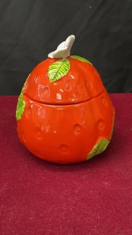 Vintage Strawberry Jam Jar