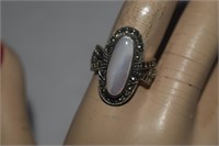 Sterling Silver Ring w/ Mother-of-Pearl &