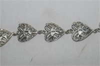 Sterling Silver Heart Bracelet