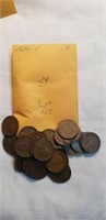 1929D Bag of 29 Wheat Cents