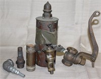 asstd brass steam whistle parts & 1" dia.