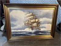 SHIP OIL ON CANVAS