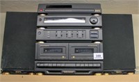 GPX AM/FM Dual Cassette Player with 2 speakers