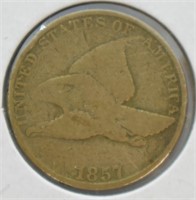 1857 FLYING EAGLE CENT   G