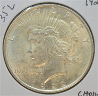 1922 PEACE DOLLAR CHOICE BU