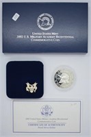 PROOF MILITARY SILVER DOLLAR W BOX PAPERS