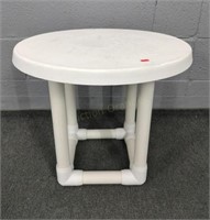 Small Fiberglass Patio Table W/ Pvc Stand