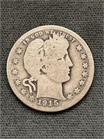 1915 S  Liberty Head / Barber Silver Quarter