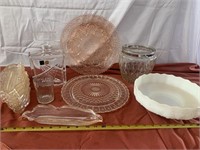 Vintage Crystal and Glass Serving ware collection