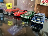 Diecast Cars, GTO, Trans AM, 2 Custom Barracudas