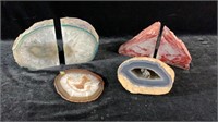 Geodes, Agate Slab, Bookends