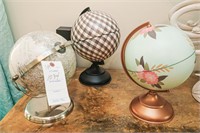 (3) Decorative Globes, Appox. 12" Tall