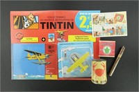 Hergé. Tintin. Lot de 17 objets divers